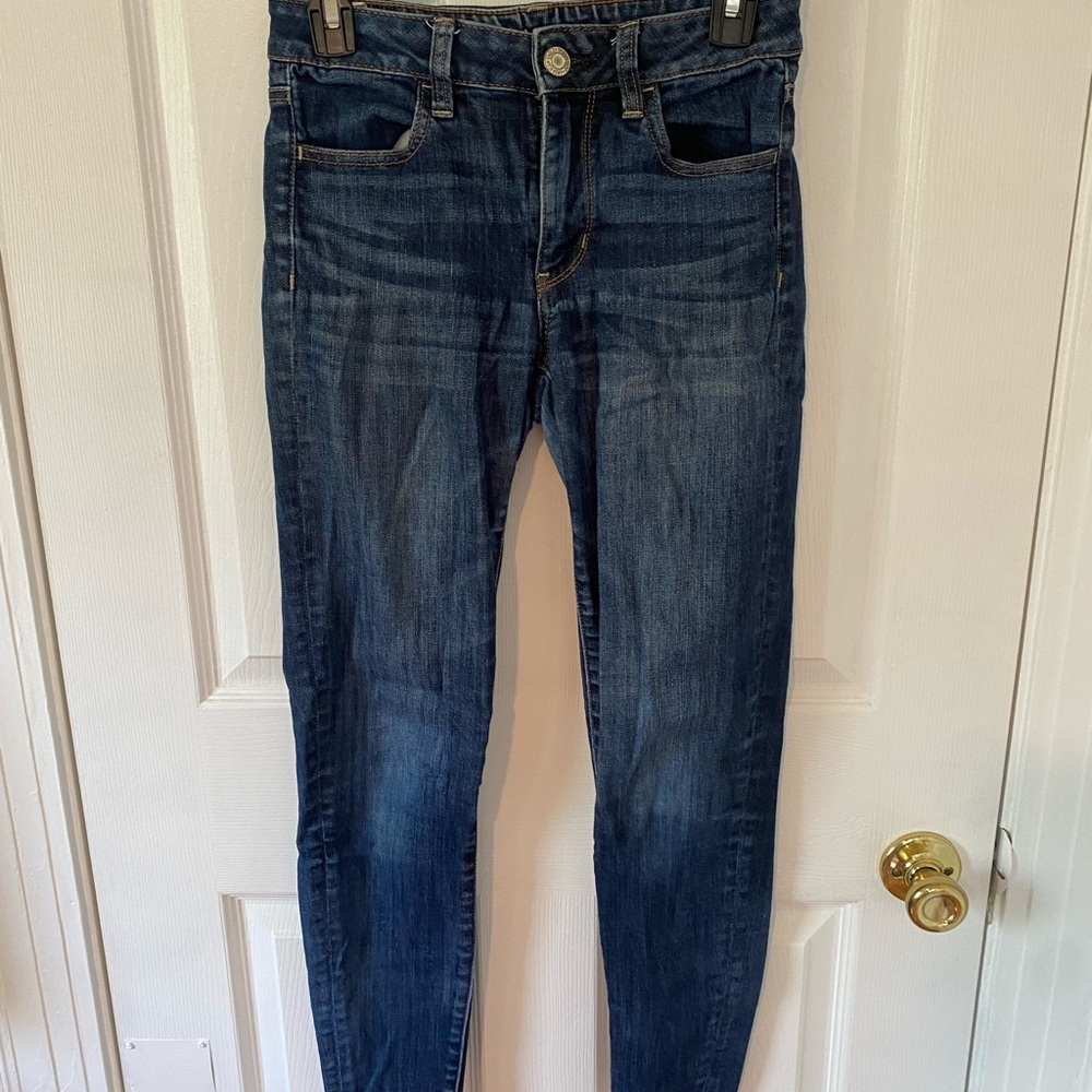 Stylish Blue Denim Jeggings AEO